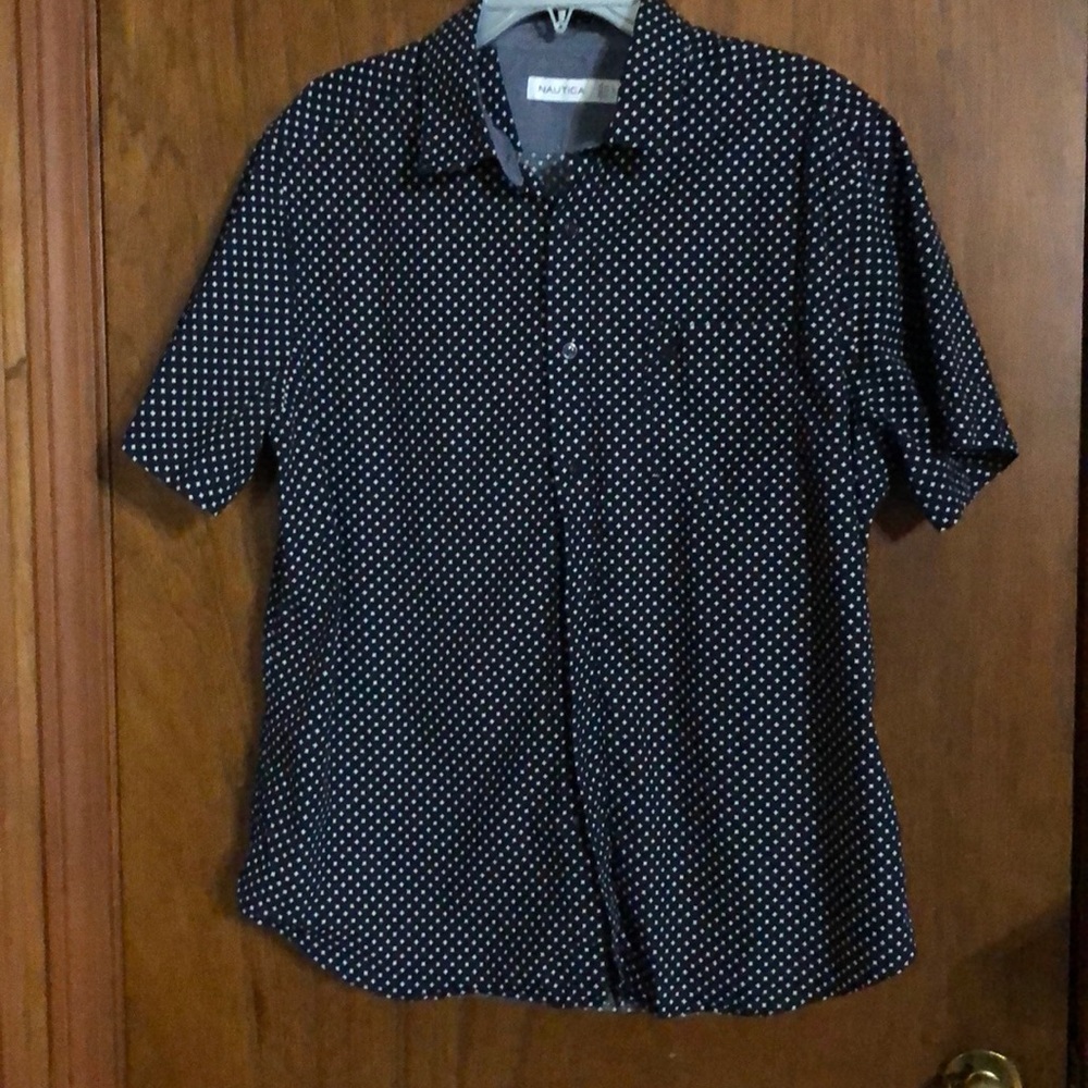 Nautica SS Button Down Shirt with Stars